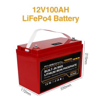 Akumulator litowy 12V 100Ah LiFePO4 do przechowywania energii Elektryczny wózek widłowy EV Scooter E Bike