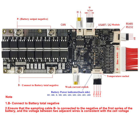 Akumulator Płyta BMS 3S-20S Akumulator BMS RS485 RS232 72V 20S BMS 200A